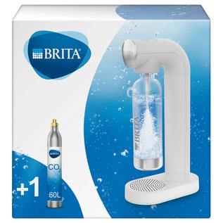 BRITA SODAONE WHITE MACHINE À EAU GAZEUSE INCLUANT 1 BOUTEILLE PET ET 1 CYLINDRE CO2