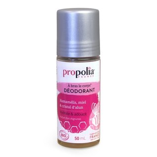 PROPOLIA BEE PRODUCTS DÉODORANT CERTIFIÉ BIO MIEL HAMAMELIS ET CRISTAL D'ALUN (50 ML)