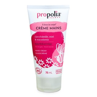 PROPOLIA BEE PRODUCTS CRÈME MAINS CERTIFIÉE BIO CIRE D'ABEILLE MIEL ET MACADAMIA (75 ML)