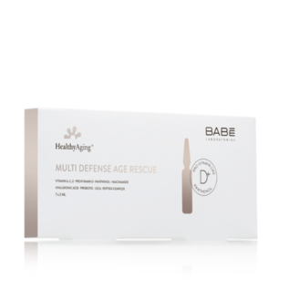 BABÉ LABORATORIOS HEALTHY AGING + MULTI DEFENSE AGE RESCUE AMPOULES (7 X 2 ML)