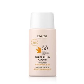 BABÉ LABORATORIOS SUN SUPER FLUID COLOR SUNSCREEN HYALURONIC ACID SPF50 (50 ML)