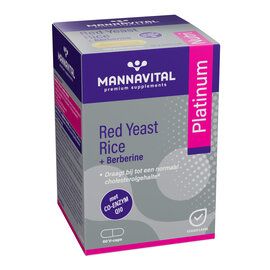 MANNAVITAL NATURAL PRODUCTS RED YEAST RICE + BERBÉRINE + Q10 PLATINUM (60 V-CAPS)