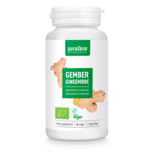 PURASANA NATURAL PROTECTION GINGEMBRE BIO - ZINGIBER OFFICINALE 250 MG (60 V-CAPS)