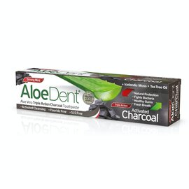 ALOE DENT ORAL CARE TANDPASTA CHARCOAL - ACTIEVE HOUTSKOOL (100 ML)