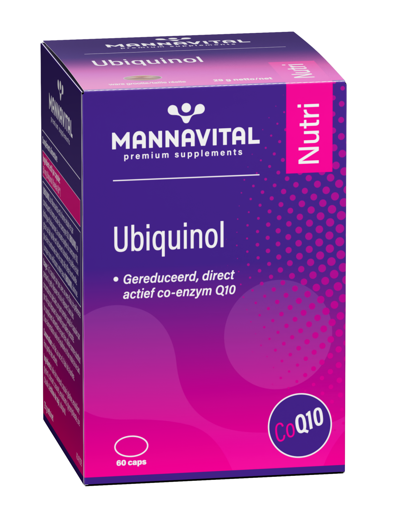 MANNAVITAL NATURAL PRODUCTS UBIQUINOL CO-ENZYME Q10 50 MG (60 CAPS)