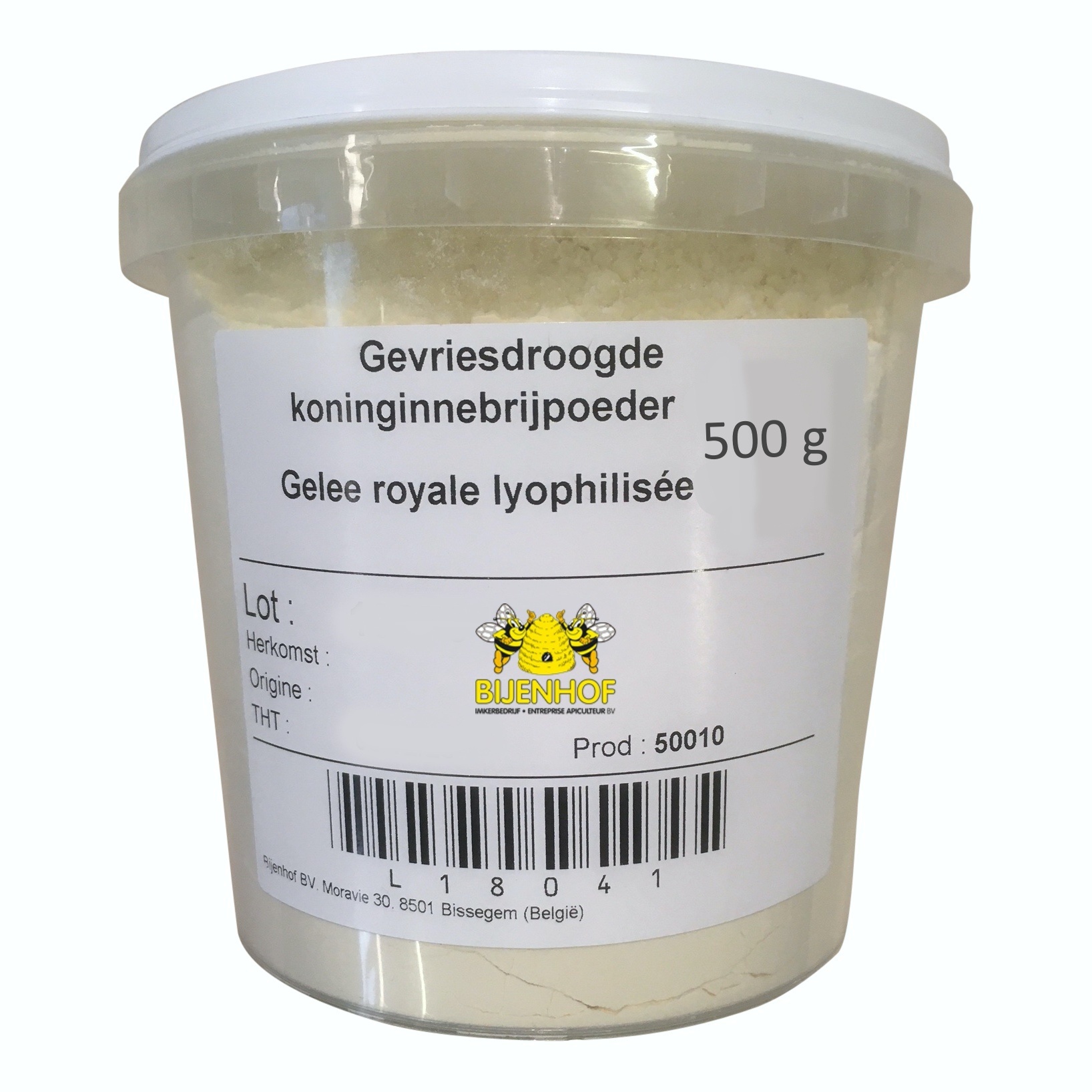 BIJENHOF BEE PRODUCTS KONINGINNENBRIJ POEDER GEVRIESDROOGD (500 G)