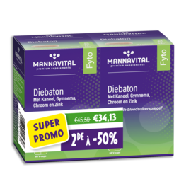 MANNAVITAL NATURAL PRODUCTS DUOPACK DIEBATON - GLYCÉMIE NORMALE (2 X 60 V-CAPS)