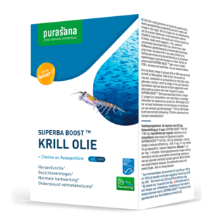 PURASANA NATURAL PROTECTION SUPERBA BOOST (TM) KRILL OLIE + CHOLINE & ASTAXANTHINE (60 CAPS)