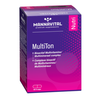 MANNAVITAL NATURAL PRODUCTS MULTITON BIOACTIEF MULTIVITAMINE EN MULTIMINERAAL COMPLEX (60 V-CAPS)