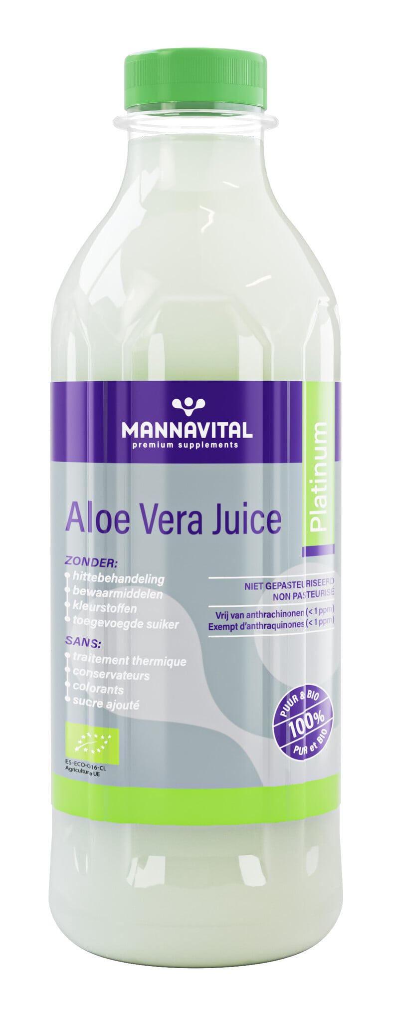 MANNAVITAL NATURAL PRODUCTS ALOE VERA JUICE PLATINUM BIO (1 L)
