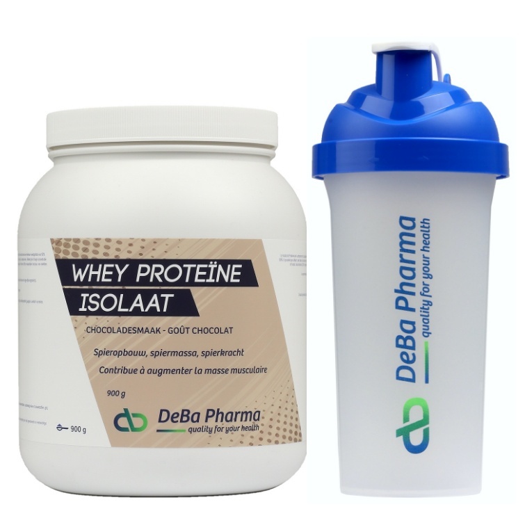 DEBA PHARMA HEALTH PRODUCTS WHEY PROTEINE ISOLAAT (900 G) + SHAKER