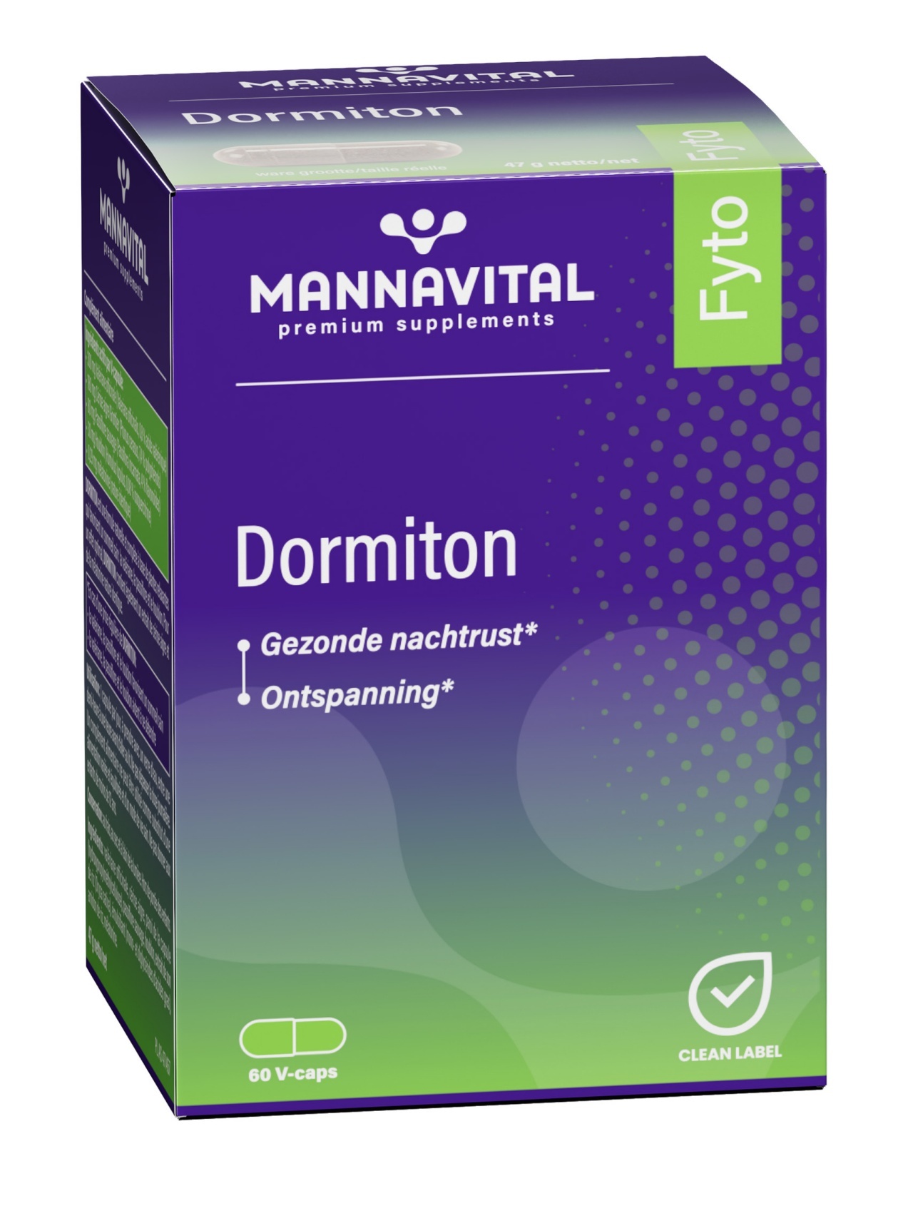 MANNAVITAL NATURAL PRODUCTS DORMITON - GEZONDE NACHTRUST (60 V-CAPS)
