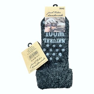 GREVEL SOCKS CHAUSSETTES D'INTÉRIEUR ANTIDÉRAPANTE ANTHRACITE (TAILLE 39-42)