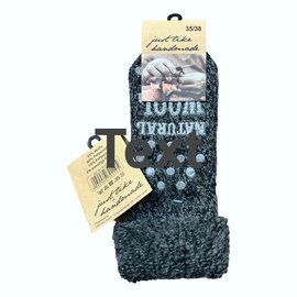 GREVEL SOCKS CHAUSSETTES D'INTÉRIEUR ANTIDÉRAPANTE ANTHRACITE (TAILLE 35-38)