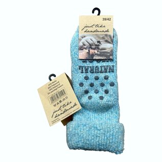 GREVEL SOCKS CHAUSSETTES D'INTÉRIEUR ANTIDÉRAPANTE BLEU CLAIR (TAILLE 39-42)