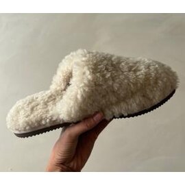 FELLHOF LAMBSKIN PANTOUFLES CURLY NATURE (TAILLE 36/37)