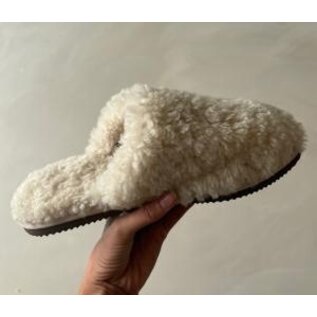 FELLHOF LAMBSKIN PANTOUFLES CURLY NATURE (TAILLE 36/37)