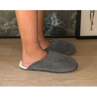 FELLHOF LAMBSKIN PANTOUFFLE TRENDY GRIS (TAILLE 38/39)
