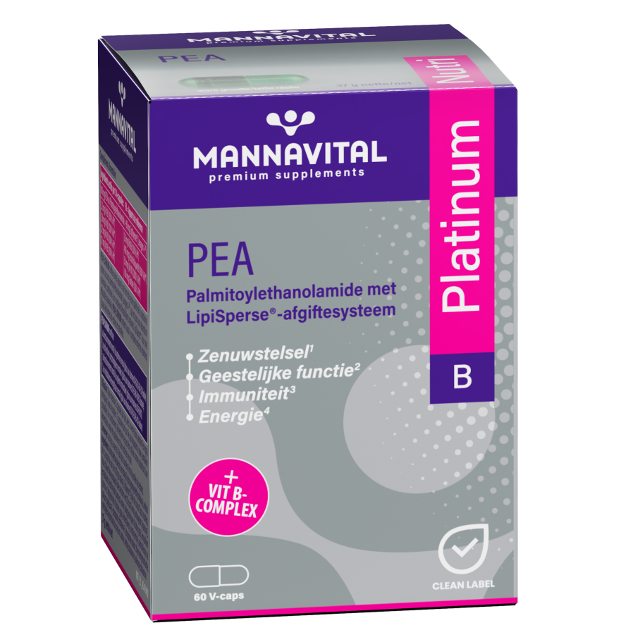MANNAVITAL NATURAL PRODUCTS PEA PLATINUM + VIT. B-COMPLEX (60 V-CAPS)