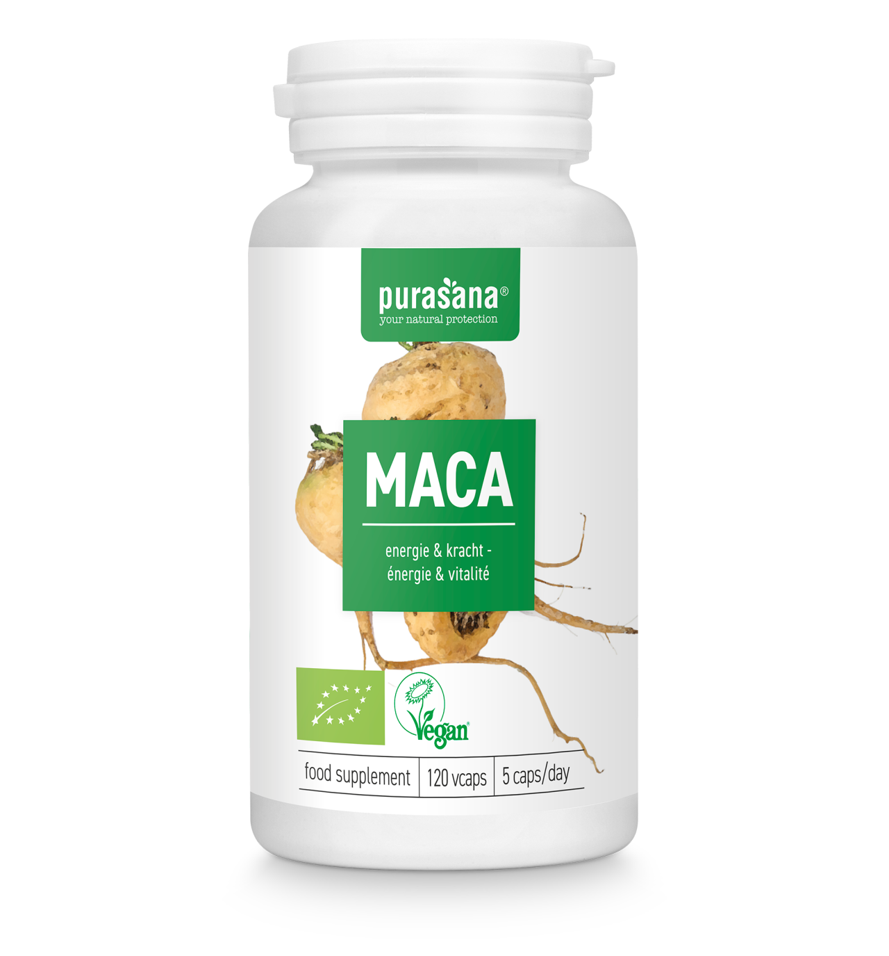 PURASANA NATURAL PROTECTION MACA BIO - LEPIDIUM MEYENII 300 MG (120 V-CAPS)