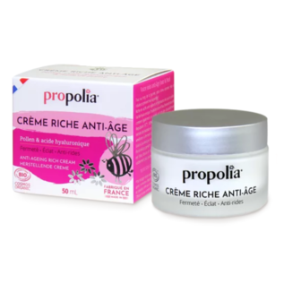 PROPOLIA BEE PRODUCTS RIJKE ANTI-AGING CRÈME + POLLEN EN HYALURONZUUR (50 ML)