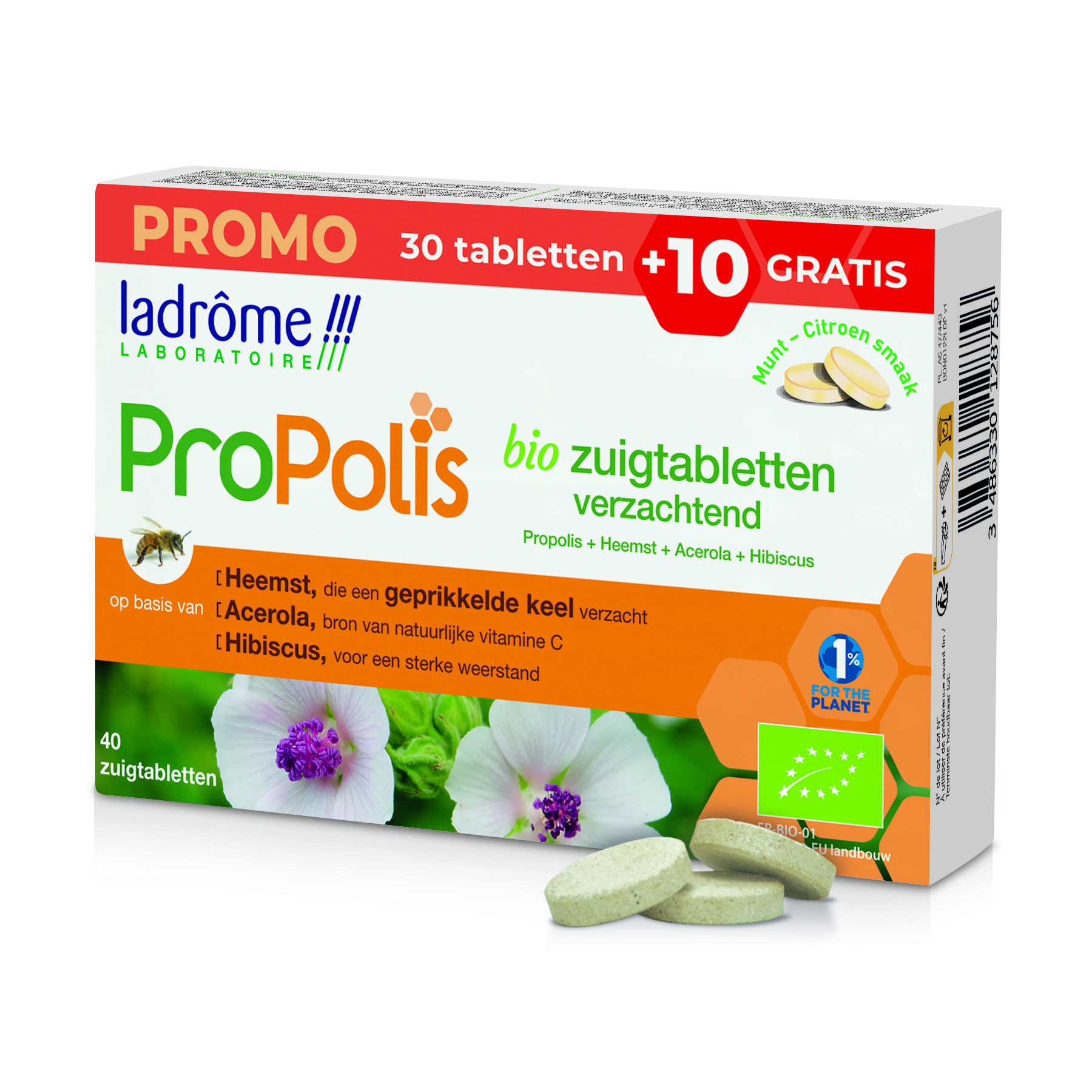 LADRÔME LABORATOIRE PROPOLIS VERZACHTENDE ZUIGTABLETTEN (30 TABLETTEN + 10 GRATIS TABLETTEN)