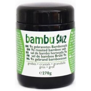 BAMBU SALZ SEL DE BAMBOU BRÛLÉ 9X EN GROS GRAINS (270 G)