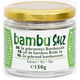 BAMBU SALZ SEL DE BAMBOU BRÛLÉ 2X EN FIN GRAINS (150 G)