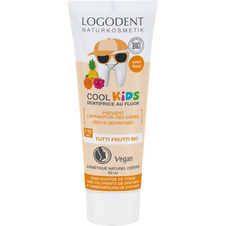 LOGONA  NATURKOSMETIK LOGODENT COOL KIDS DENTIFRICE TUTTI FRUTTI AU FLUOR (50 ML)