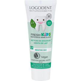 LOGONA  NATURKOSMETIK LOGODENT FRESH KIDS DENTIFRICE À LA MENTHE SANS FLUOR (50 ML)