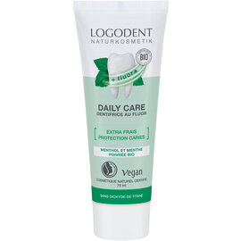 LOGONA  NATURKOSMETIK LOGODENT DAILY CARE DENTIFRICE MENTHOL ET MENTHE POIVRÉE AU FLUOR (75 ML)