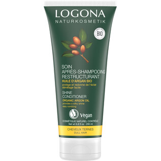 LOGONA  NATURKOSMETIK SOIN APRÈS-SHAMPOOING RESTRUCTURANT AVEC HUILE D'ARGAN BIO (200 ML)