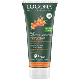 LOGONA  NATURKOSMETIK SOIN APRÈS-SHAMPOOING RÉPARATEUR AVEC ARGOUSIER BIO (200 ML)