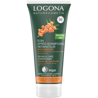 LOGONA  NATURKOSMETIK SOIN APRÈS-SHAMPOOING RÉPARATEUR AVEC ARGOUSIER BIO (200 ML)