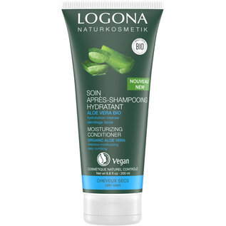 LOGONA  NATURKOSMETIK APRÈS-SHAMPOING HYDRATANT POUR CHEVEUX SECS À L'ALOE VERA BIO (200 ML)