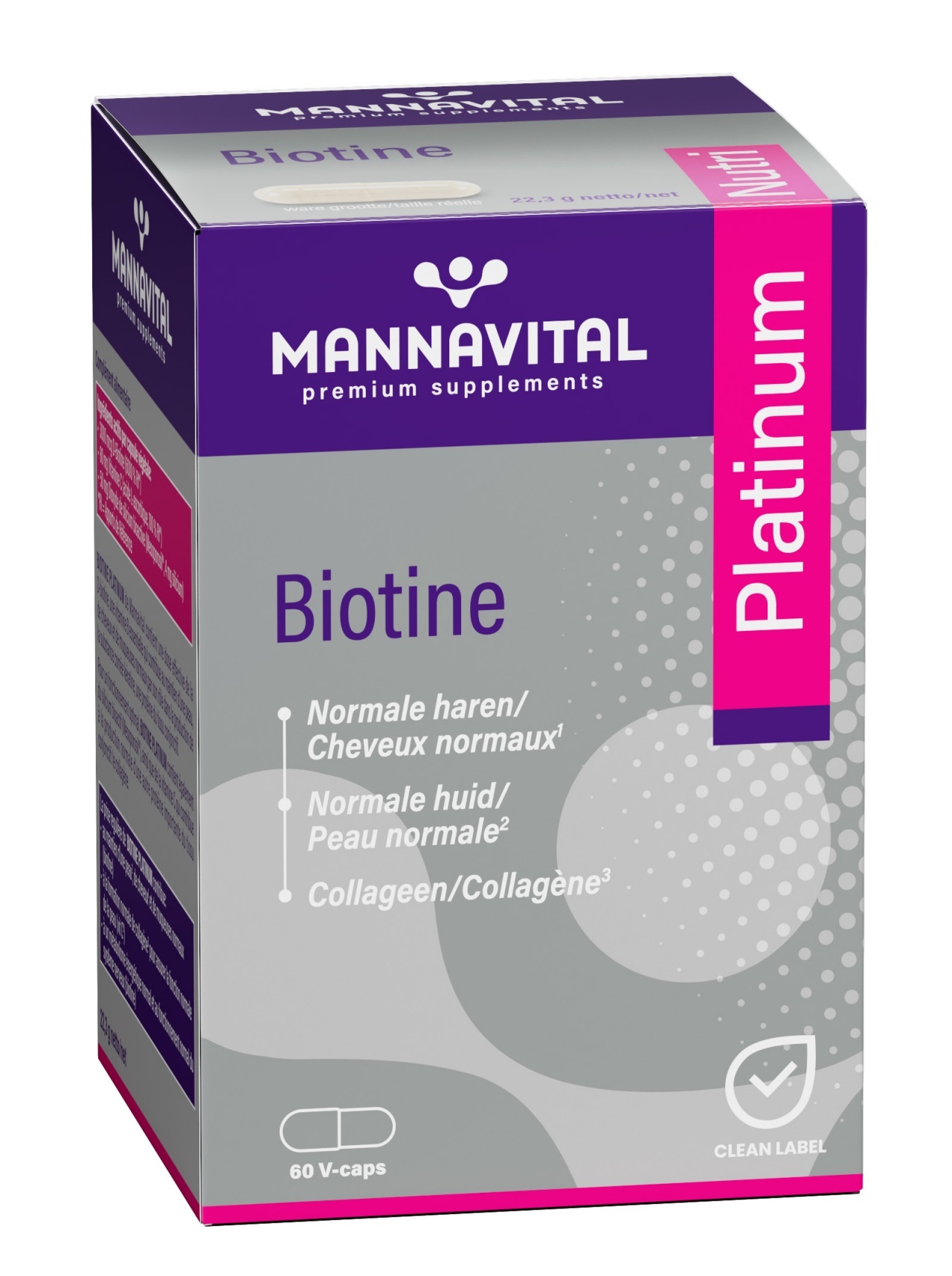 MANNAVITAL NATURAL PRODUCTS BIOTINE PLATINUM (60 V-CAPS)