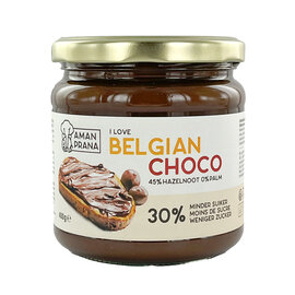 AMANPRANA I LOVE BELGIUM CHOCO-HAZELNOOTPASTA (400 G)