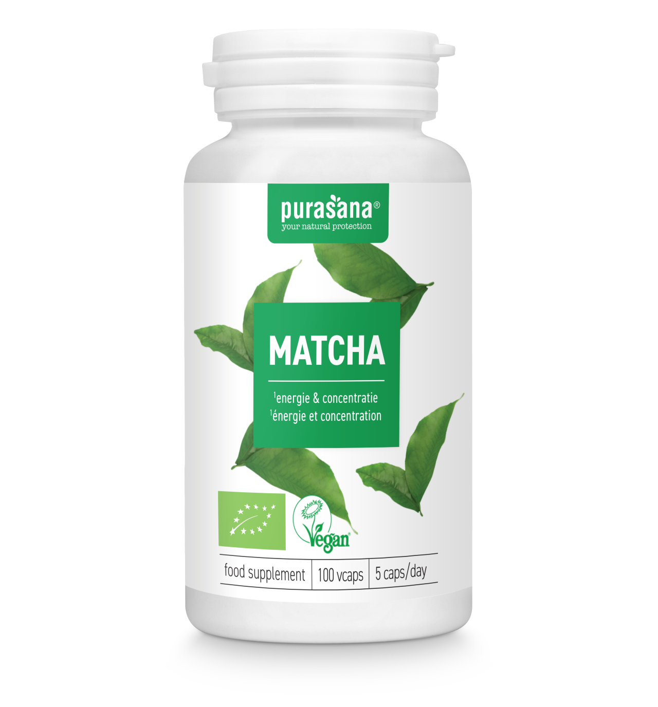 PURASANA NATURAL PROTECTION MATCHA BIO 280 MG (100 V-CAPS)