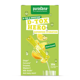 PURASANA NATURAL PROTECTION D-TOX HERO POEDER SUPERFOOD HYDRATION (10 x 4,5 G)