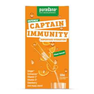 PURASANA NATURAL PROTECTION CAPTAIN IMMUNITY POEDER SUPERFOOD HYDRATION (10 x 4,5 G)