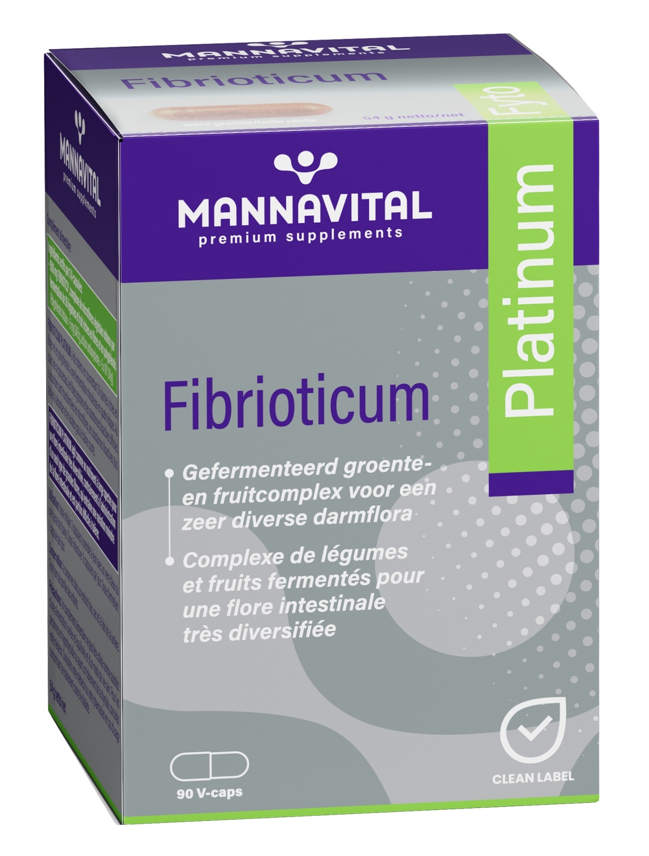 MANNAVITAL NATURAL PRODUCTS FIBRIOTICUM PLATINUM (90 V-CAPS)