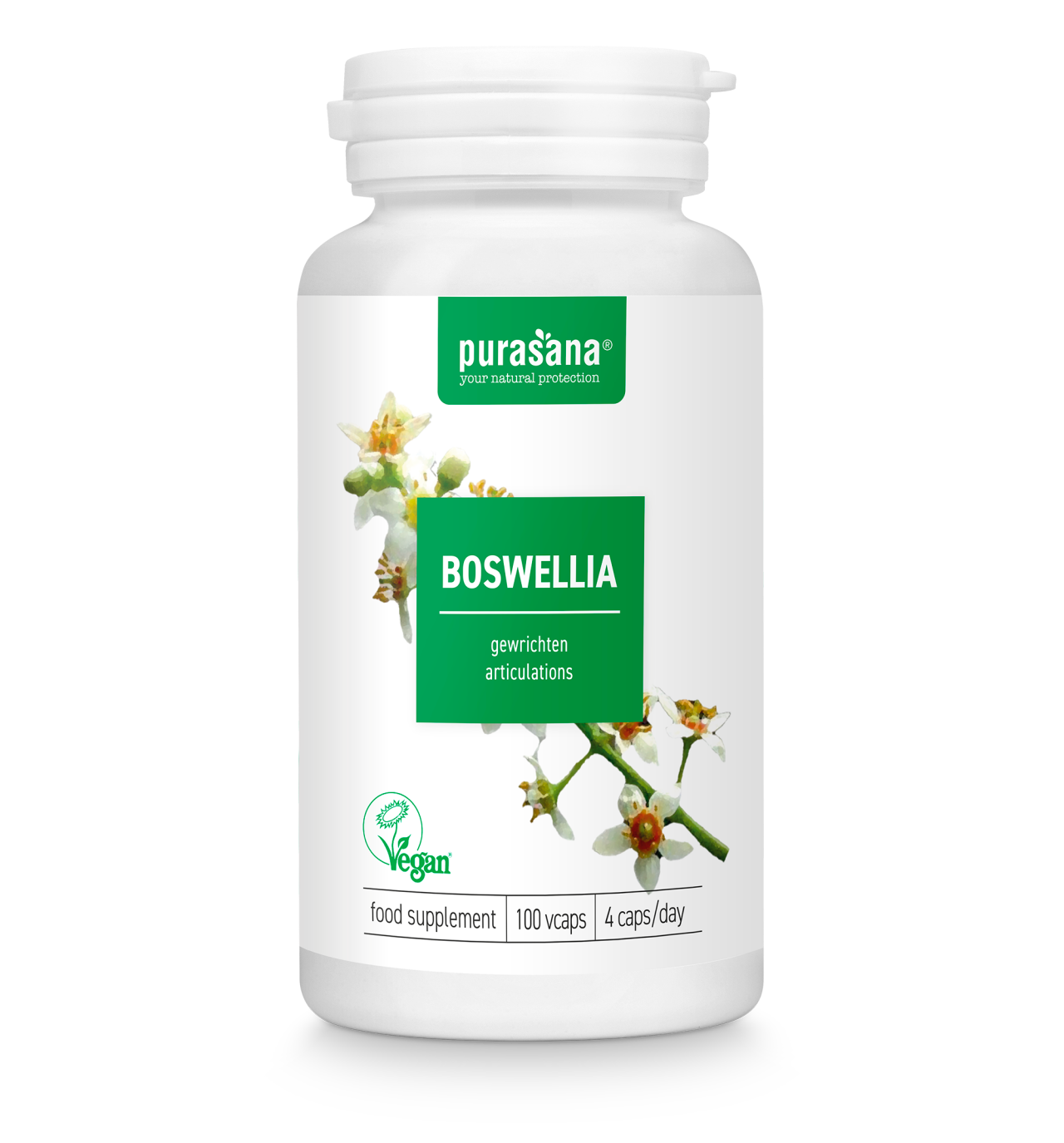 PURASANA NATURAL PROTECTION BOSWELLIA SERRATA - WIEROOK 150 MG (100 V-CAPS)