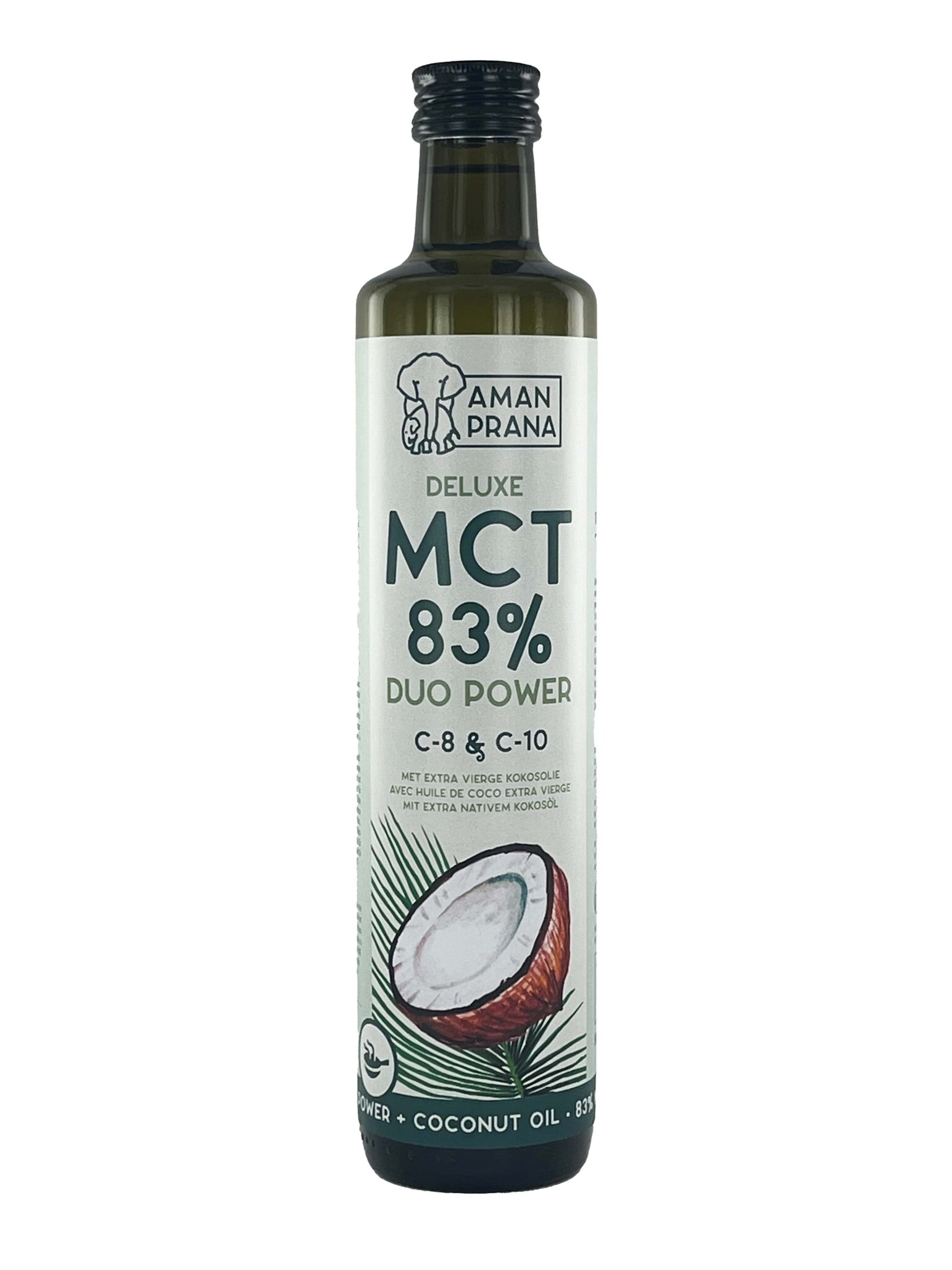 AMANPRANA DELUXE 83 % MCT OLIE DUO POWER C-8 & C-10 (500 ML)