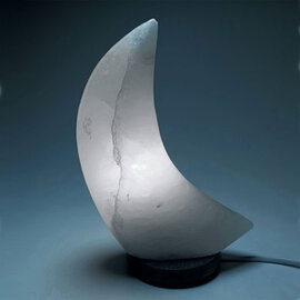 HIMALAYA LAMPS HIMALAYA ZOUTLAMP WITTE MAAN (HOUTEN VOET)