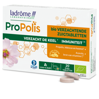 LADRÔME LABORATOIRE PROPOLIS PASTILLES À SUCER BIOLOGIQUES ADOUCISSANTES (20 PASTILLES)