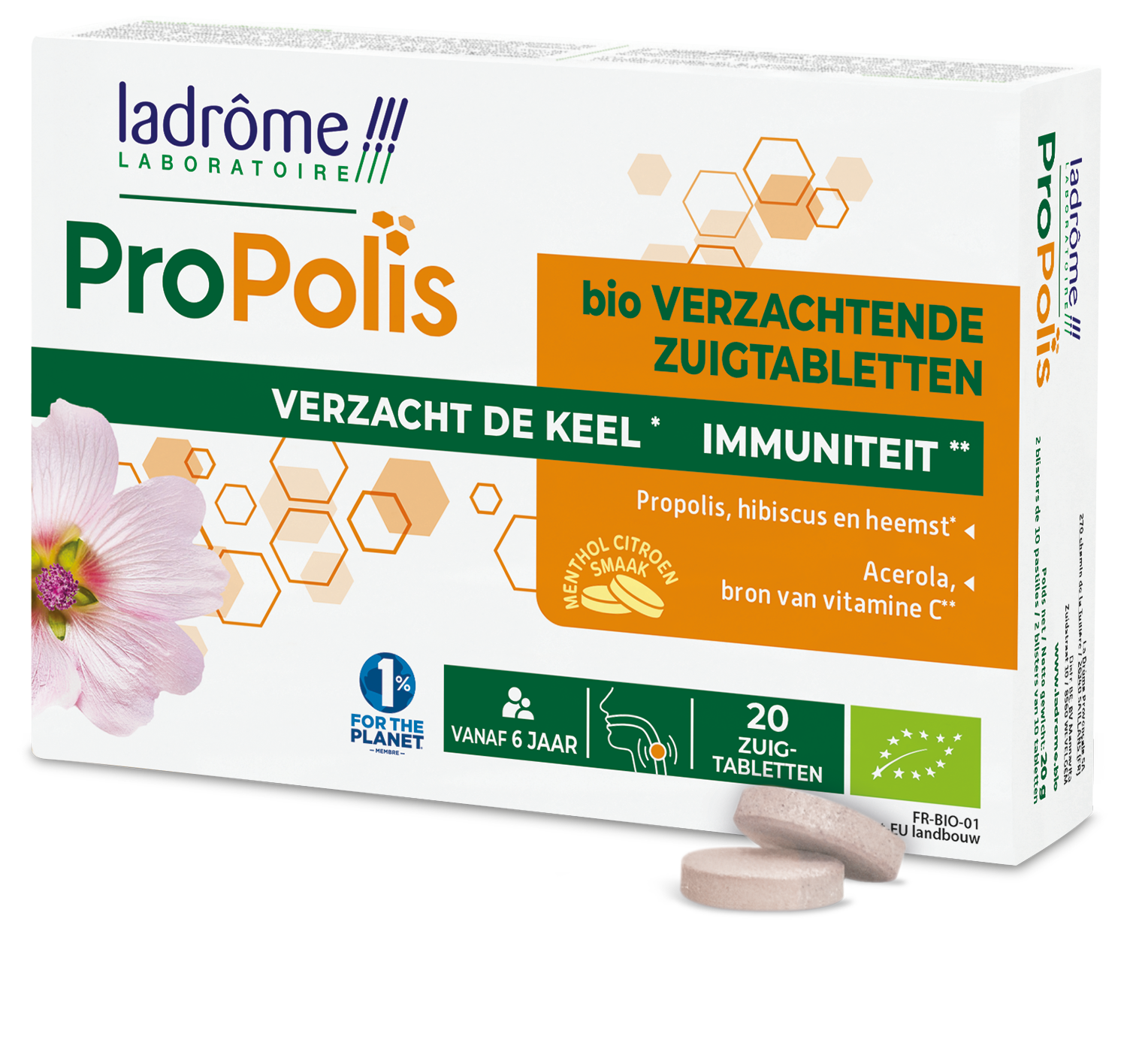LADRÔME LABORATOIRE PROPOLIS VERZACHTENDE ZUIGTABLETTEN BIO (20 TABLETTEN)