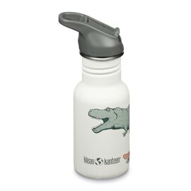 KLEAN KANTEEN KINDER DRINKFLES CLASSIC NARROW MET FLIP/SPORTDOP - DINO SKATE (355  ML)