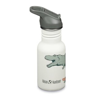 KLEAN KANTEEN KINDER DRINKFLES CLASSIC NARROW MET FLIP/SPORTDOP - DINO SKATE (355  ML)