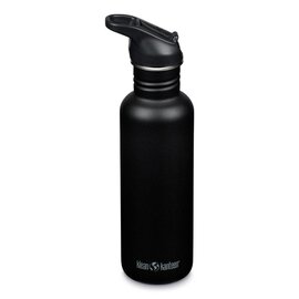 KLEAN KANTEEN CLASSIC GOURDE AVEC BOUCHON FLIP/SPORT - NOIR (800 ML)