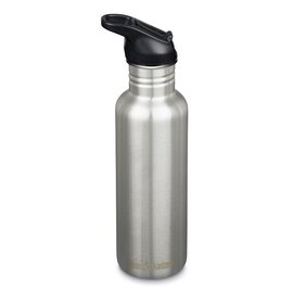 KLEAN KANTEEN DRINKFLES CLASSIC MET FLIP/SPORTDOP - BRUSHED STAINLESS (800 ML)